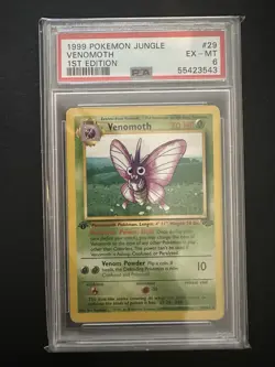 Venomoth #29 1st Edition Jungle Non-Holo Pokemon 1999 PSA 9 🍃 - Image 1