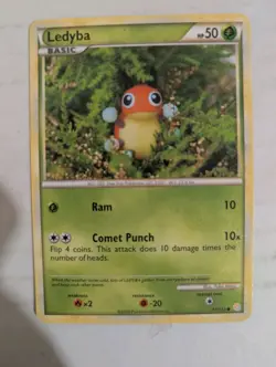 Pokemon Ledyba 71/123 HeartGold SoulSilver Common NM - Image 1