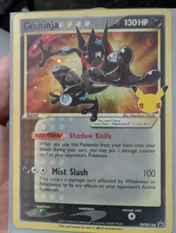 Pokemon Greninja SWSH144 25th Anniversary Black Star Promo Holo 2021 - Image 1