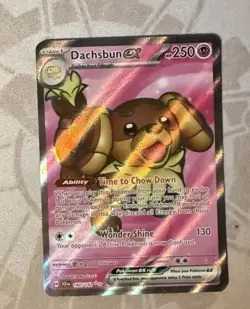 Pokemon TCG Stellar Crown - Dachsbun ex Ultra Rare 160/142 - Image 1