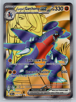 Cynthia's Garchomp ex 215/182 Destined Rivals Ultra Rare Pokemon TCG - NM! - Image 1