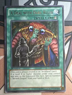 A Deal with Dark Ruler - LP - LCJW-EN241 - Rare - 1st Edition - Yu-Gi-Oh! TCG - Image 1