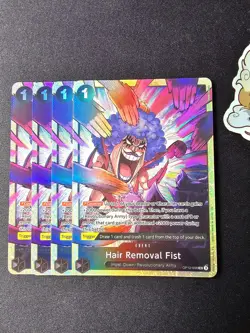 4x OP12-098 Hair Removal Fist Playset One Piece TCG - BEST SELECTION VOL. 5 Eng - Image 1