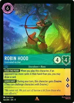 Robin Hood - Unrivaled Archer 162/204 Disney Lorcana Fabled RARE Cold Foil - Image 1