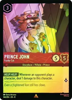 Prince John - Fraidy-Cat 146/204 DISNEY LORCANA Reign of Jafar Cold Foil - Image 1