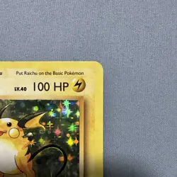 Pokemon TCG Raichu Holo Rare Card 14/102 Base Set English Edition - Image 3