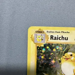 Pokemon TCG Raichu Holo Rare Card 14/102 Base Set English Edition - Image 4
