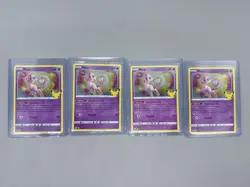 Pokemon Tcg - Celebrations Holo Mew 011/025 Rare Card Lot Of 4 - Image 1