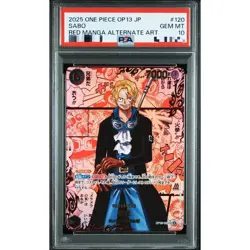 PSA10 OP13-120 Sabo Red Manga Alt Art Carrying on His Will One Piece Card giftJP - Image 1