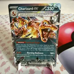 Pokemon TCG Charizard EX 125/197 Obsidian Flame Double Rare Card NM - Image 1