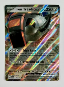Iron Treads ex 2023 Pokemon Scarlet & Violet Double Rare #143/198 * Near Mint - Image 1