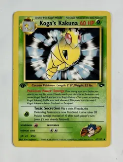 Koga's Kakuna 2000 Pokemon Gym Challenge 1st Edition #47/132 * Light Play - Image 1