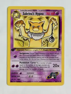 Sabrina's Hypno 2000 Pokemon Gym Challenge 1st Edition #56/132 * Light Play - Image 1