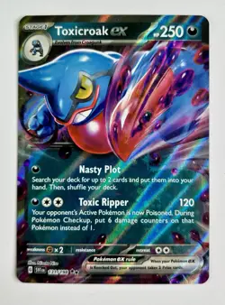Toxicroak ex 2023 Pokemon Scarlet & Violet Double Rare #131/198 * Near Mint - Image 1