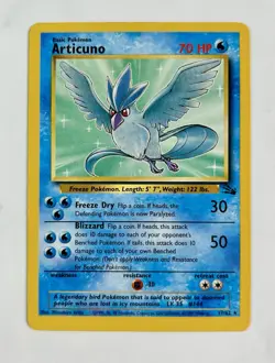 Articuno 1999 Pokemon Fossil Unlimited Rare #17/62 * Light Play - Image 1