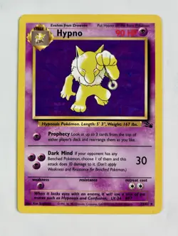 Hypno 1999 Pokemon Fossil Unlimited Rare #23/62 * Near Mint - Image 1
