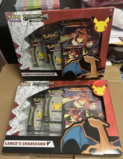 Sealed Pokemon LANCE'S CHARIZARD V Celebrations Collection Box Lot Of 2 - Image 1