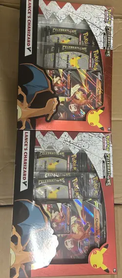 Sealed Pokemon LANCE'S CHARIZARD V Celebrations Collection Box Lot Of 2 - Image 2