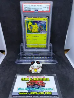 Pokemon Card - PSA 10: PIKACHU #179 (P. FRIENDLY SHOP) JAPANESE SM PROMO YR 2017 - Image 1