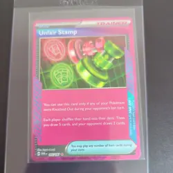 Unfair Stamp 165/167 - Twilight Masquerade - ACE SPEC Rare - Pokemon Card - Image 1