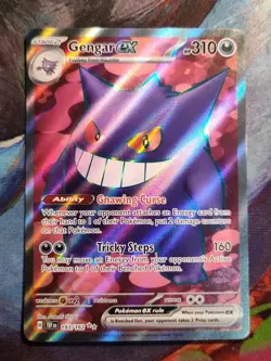 Pokemon Gengar EX TCG Full Art Ultra Rare Holo Card 193/162 Temporal Forces - Image 1