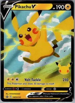 Pikachu V SWSH143 SWSH: Sword & Shield Promo Cards - Pokemon Card - NM - Image 1