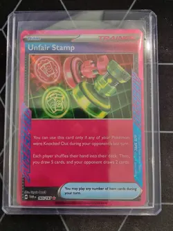 Unfair Stamp - 165/167 - Ultra Rare - Twilight Masquerade - NM/M - Pokemon Card - Image 1