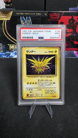 Zapdos - Pokemon Japanese Mystery of the Fossil #145 - Mint PSA 9 - NASTY SWIRL - Image 1