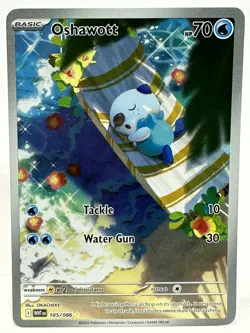 Pokemon Oshawott 105/086 Illustration Rare White Flare NM - Image 1
