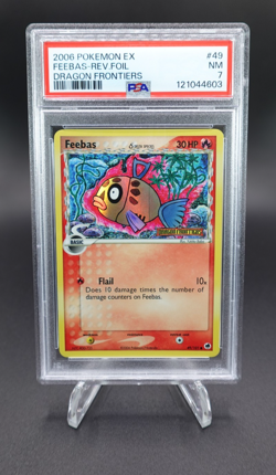 Feebas 2006 Pokemon EX Dragon Frontiers Reverse Foil #49 PSA 7 - Image 1