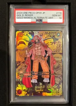 PSA10 OP09-118 Gol D Roger Manga Alt Art One Piece Card Comic Parallel gift JP - Image 1