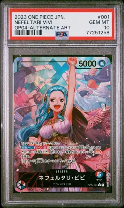 PSA 10 MINT JAPANESE ONE PIECE 2023 NEFELTARI VIVI OP04-001 ALTERNATE ART - Image 1