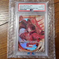 PSA10 Monkey D. Luffy SP Special 1st Anniversary ONE PIECE Card Signed - Image 1