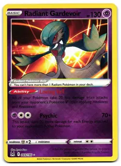 Radiant Gardevoir 069/196 - SW&SH Lost Origin Pokemon TCG Holo 2022 - NM Card - Image 1