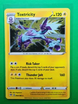 Pokemon TCG SWSH Cosmos Promo Toxtricity #63/189 Rare - Image 1