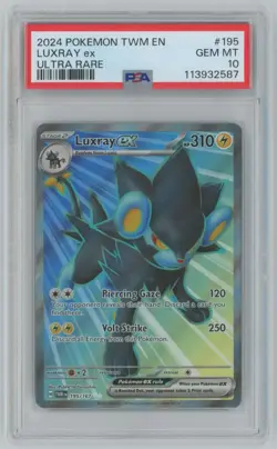 2024 Pokemon Twilight Masquerade Luxray ex PSA 10 Ultra Rare/FA #195 - Image 1