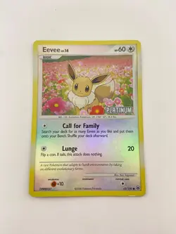 Pokemon - Eevee Platinum - 62/100 Burger King Promo Reverse Holo Lightly played - Image 1