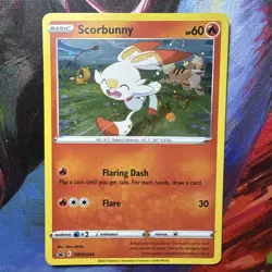Pokemon TCG Scorbunny SWSH244 Cosmos Holo Black Star Promo Card - Image 1