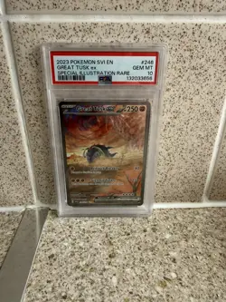 Pokemon TCG Scarlet and Violet Base Set Great Tusk EX 246/198 Holo PSA 10 - Image 1