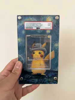 Pokemon PSA 9 Pikachu with Grey Felt Hat Van Gogh 085/SV-P 085 Black Star Promo - Image 1