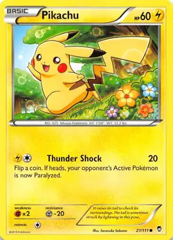 Pikachu 27/111 XY - Furious Fists Pokemon 006492 - Image 1