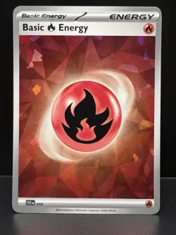 POKEMON Prismatic Evolutions Fire Energy SVE 010 Reverse Holo PACK FRESH - Image 1