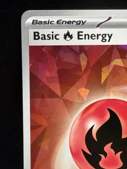POKEMON Prismatic Evolutions Fire Energy SVE 010 Reverse Holo PACK FRESH - Image 2