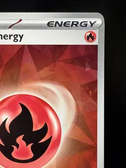 POKEMON Prismatic Evolutions Fire Energy SVE 010 Reverse Holo PACK FRESH - Image 3