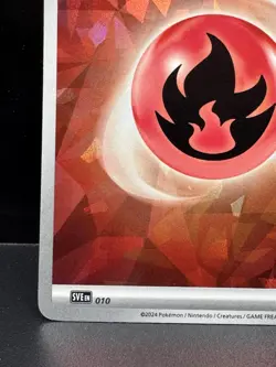 POKEMON Prismatic Evolutions Fire Energy SVE 010 Reverse Holo PACK FRESH - Image 5