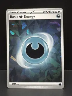 Pokemon TCG Basic Darkness Energy SVE 015 Cracked Ice Holo NM - Image 1