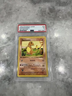 Pokemon 1999 Charmander 46102 Shadowless 1st Edition PSA Graded 5 Tradin G2U - Image 1