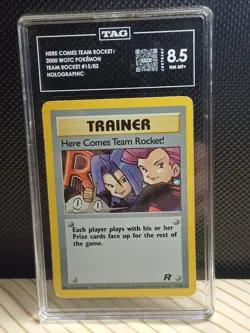 Here Comes Team Rocket 15/82 2000 WOTC Pokemon 15/82 TAG Graded 8.5 Near Mint - Image 1