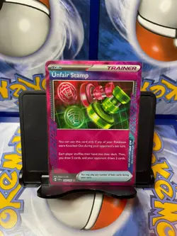Pokemon TCG Unfair Stamp 165/167 Twilight Masquerade Ace Spec Ultra Rare Holo - Image 1
