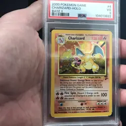 131118208 Charizard 2000 Pokemon Set 2 #4 Holo PSA 3 - Image 2